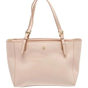 EUC Elegant Tory Burch York Buckle Pink Leather Tote